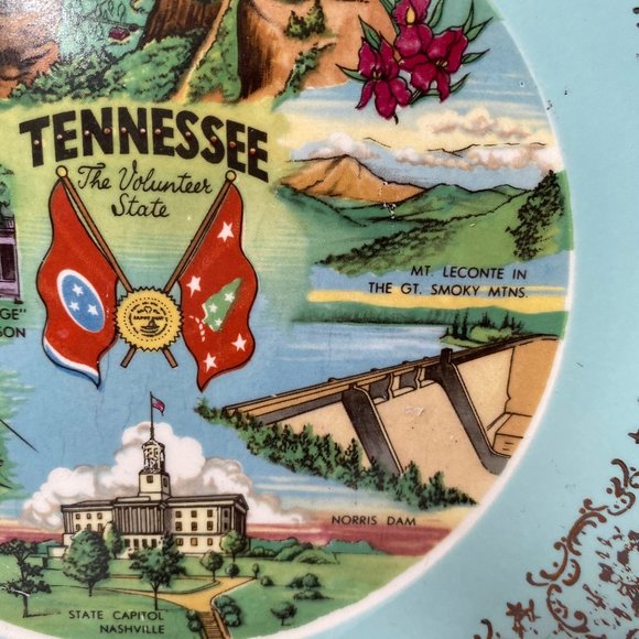 Vintage Tennessee Souvenir State Plate - Picture 9 of 11